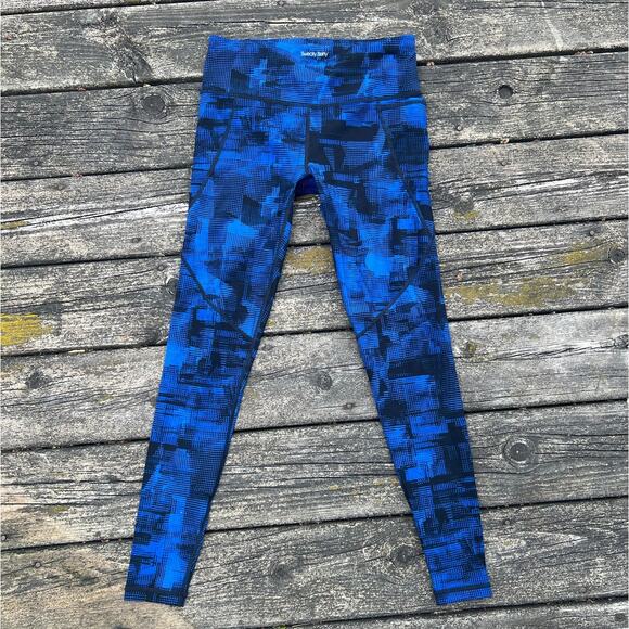 Sweaty Betty Power‎ Workout Leggings, Blue Frame Print Size US 6 Small - Picture 2 of 9